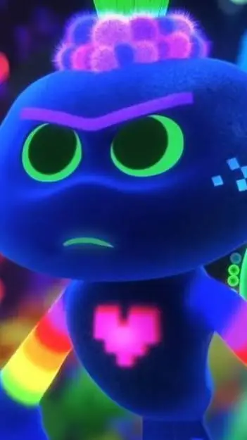 ai character: rey trollex trolls background