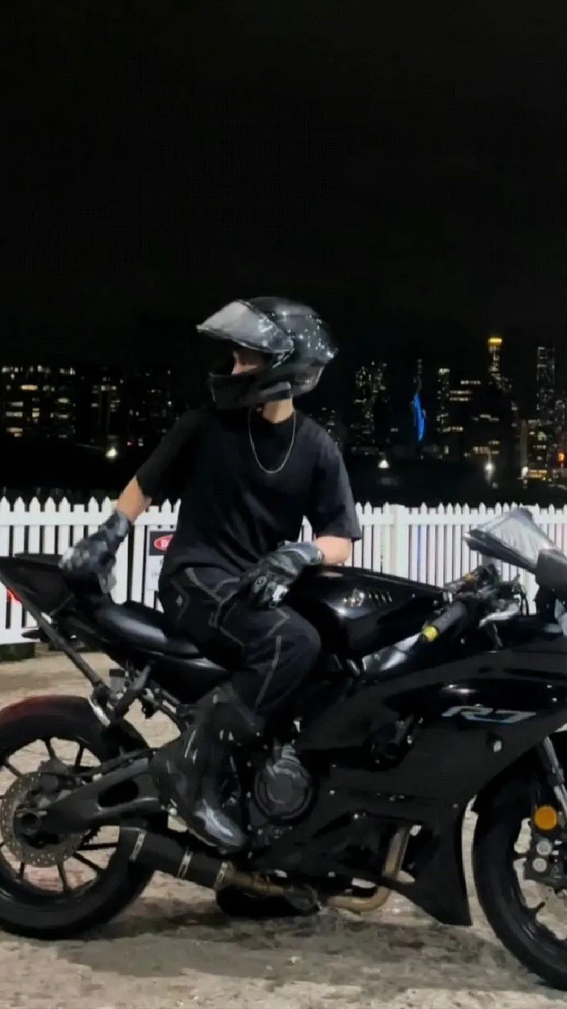 ai character: Biker bf  background