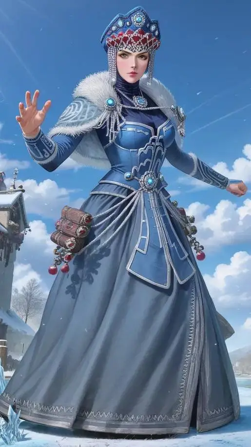 ai character: Frost Maiden  background