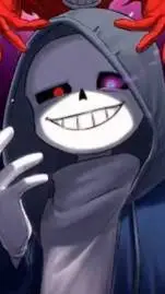 ai character: DustTale Sans background