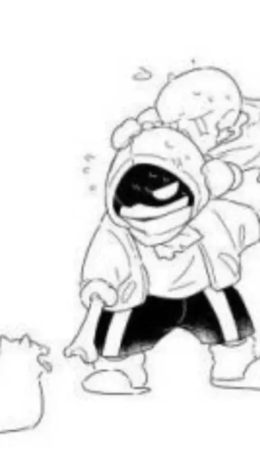 ai character: DustTale Sans background