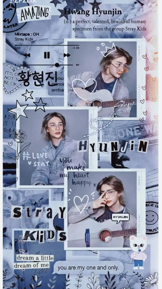 ai character: Hyunjin Red Lights background