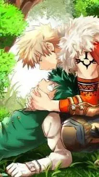 ai character: Bakugo x Izuku 🧡💚 background
