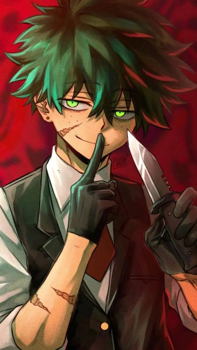 ai character: Bakugo and Deku background