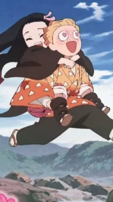 ai character: Zenitsu x Nezuko 💌 background