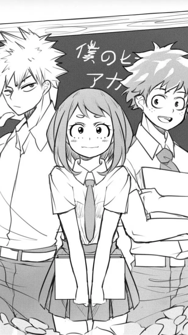 ai character: Deku x Bakugo 😜🙃  background