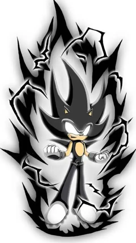 ai character: sonic black background