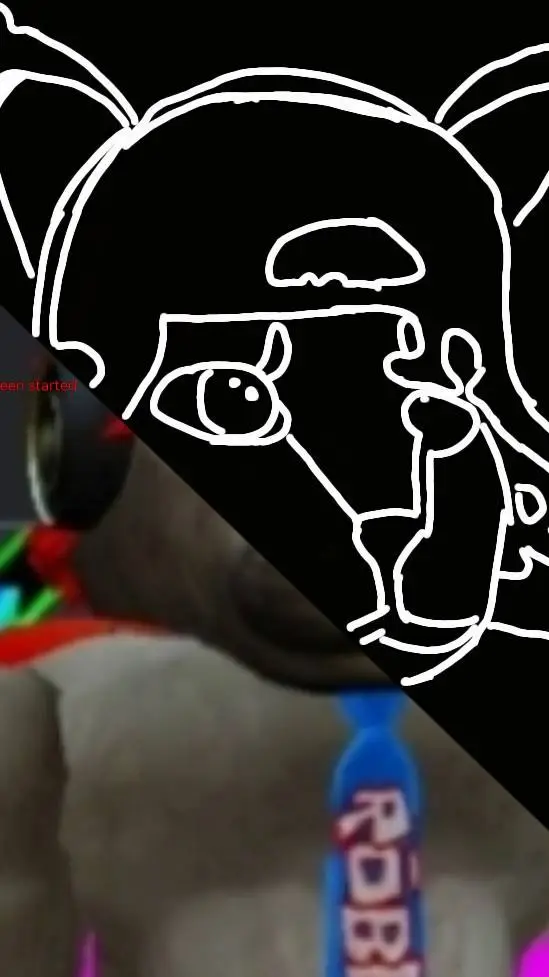 ai character: Half corrupted background