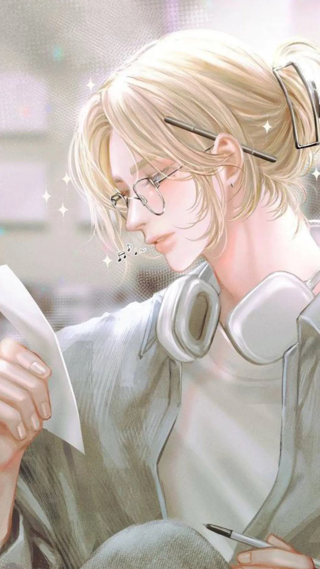 ai character: Лео 🥝🎧🎨 background
