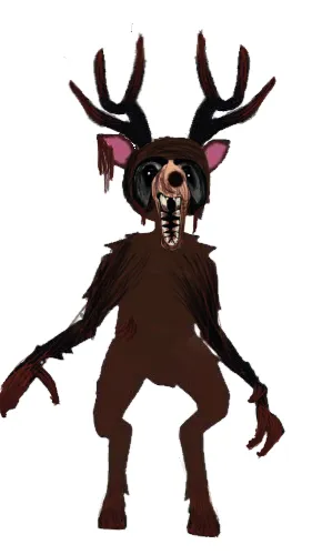 ai character: The deer is hungry background