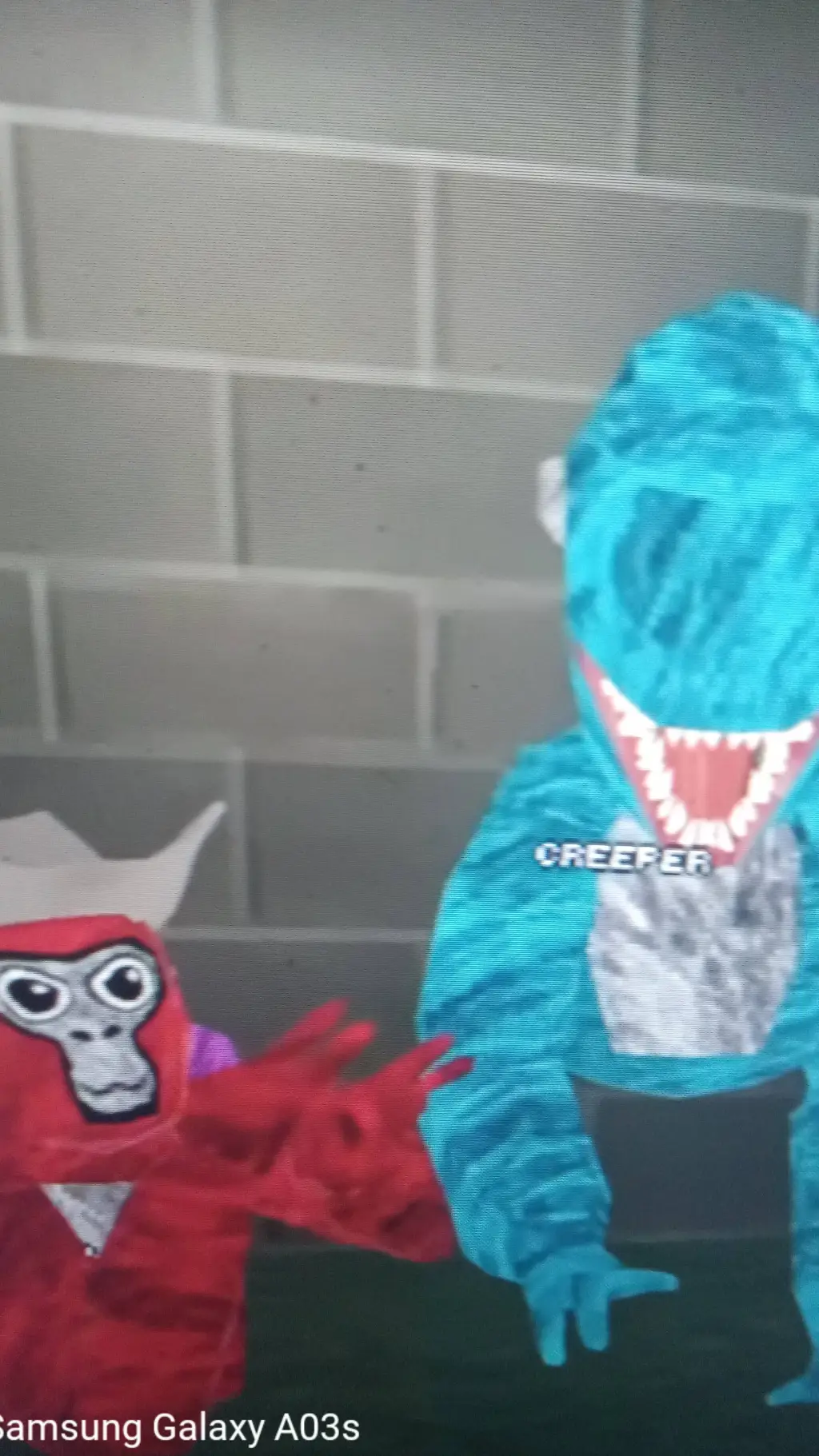 ai character: gorilla tag ghost  background