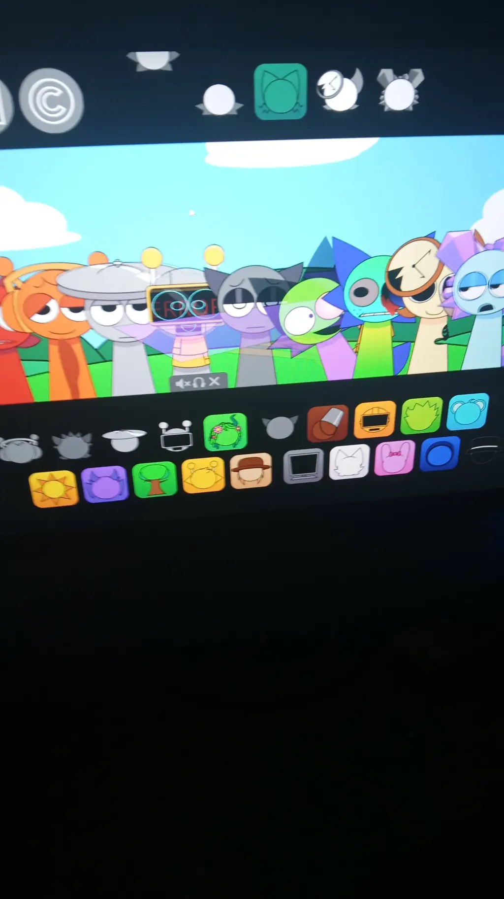 ai character: Sprunki sus pyr background