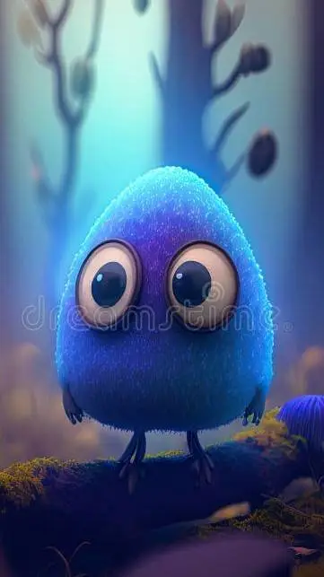 ai character: manchita azul background