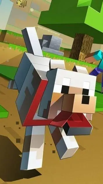 ai character: Minecraft™ Wolf  background