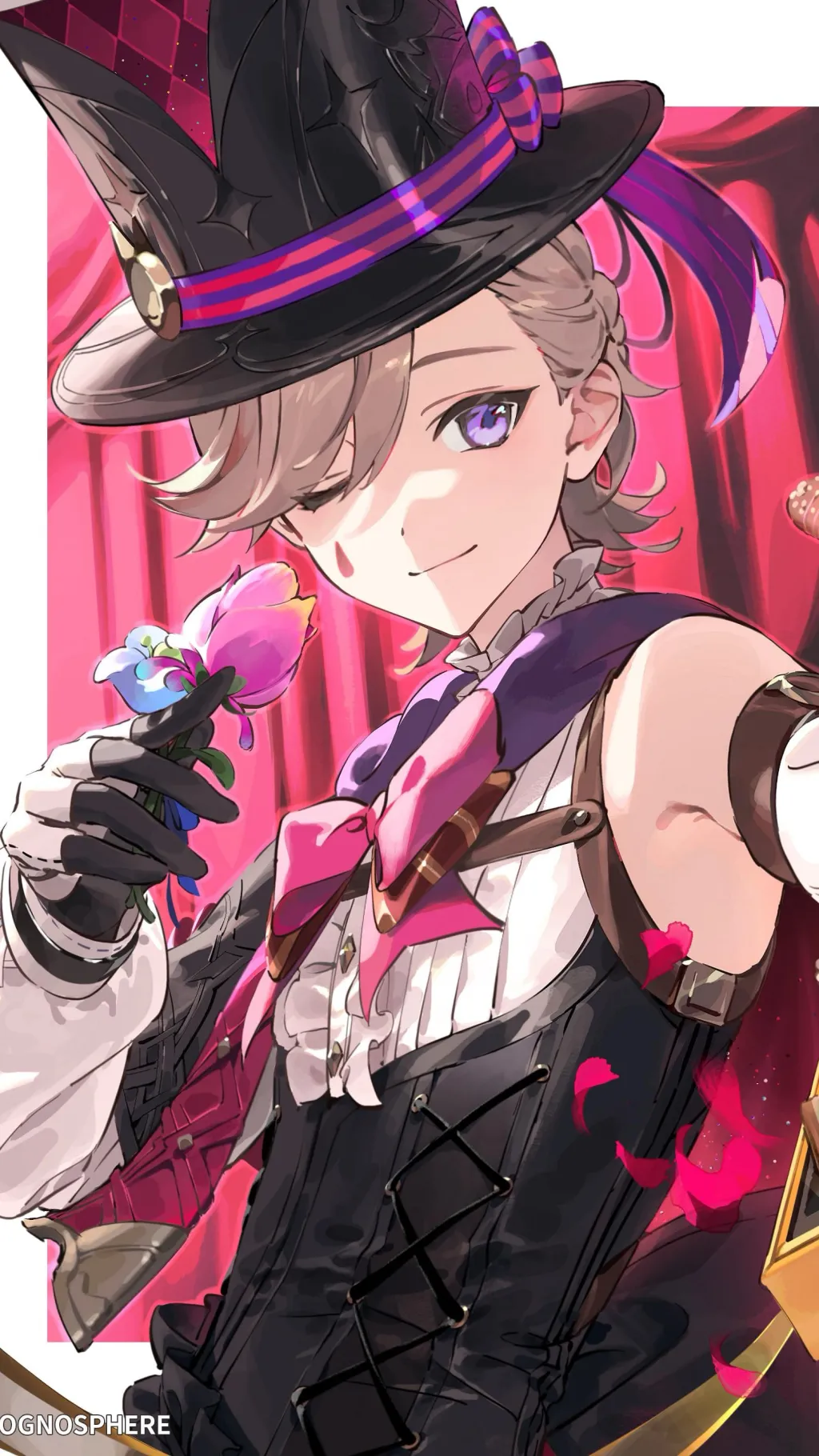 ai character: Lyney♠️❤️♦️ background