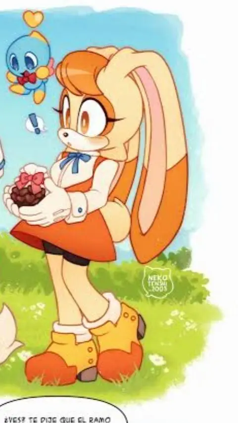 ai character: Cream the rabbit background