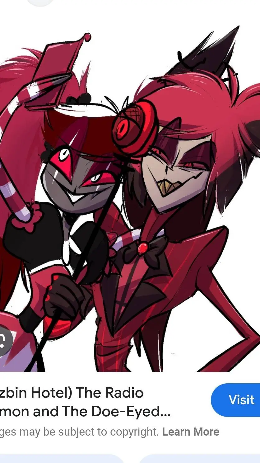 ai character: Alastor x Velvette background