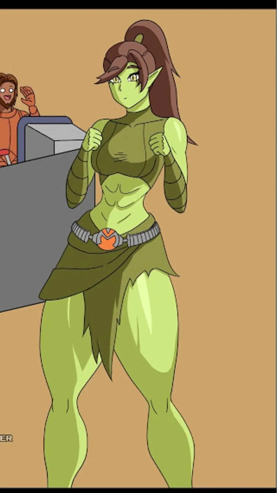 ai character: Monster girl background