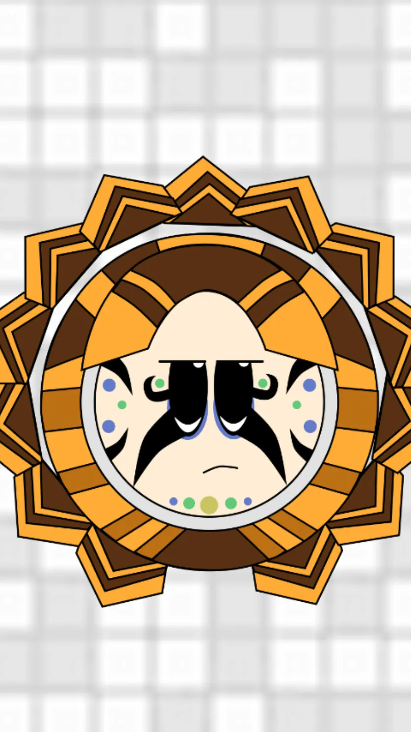 ai character: Sun Face background