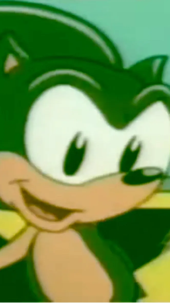 ai character: Green Sonic background