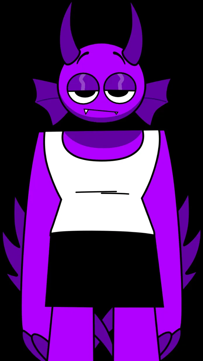 ai character: Human Durple background