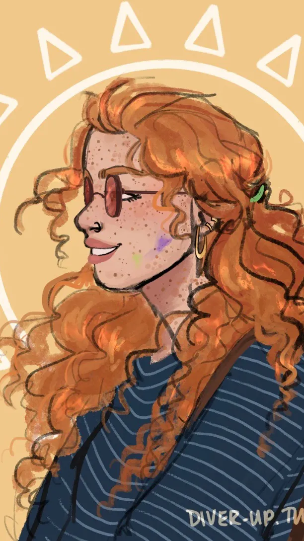 ai character: Rachel 🎨☀️🥭 background