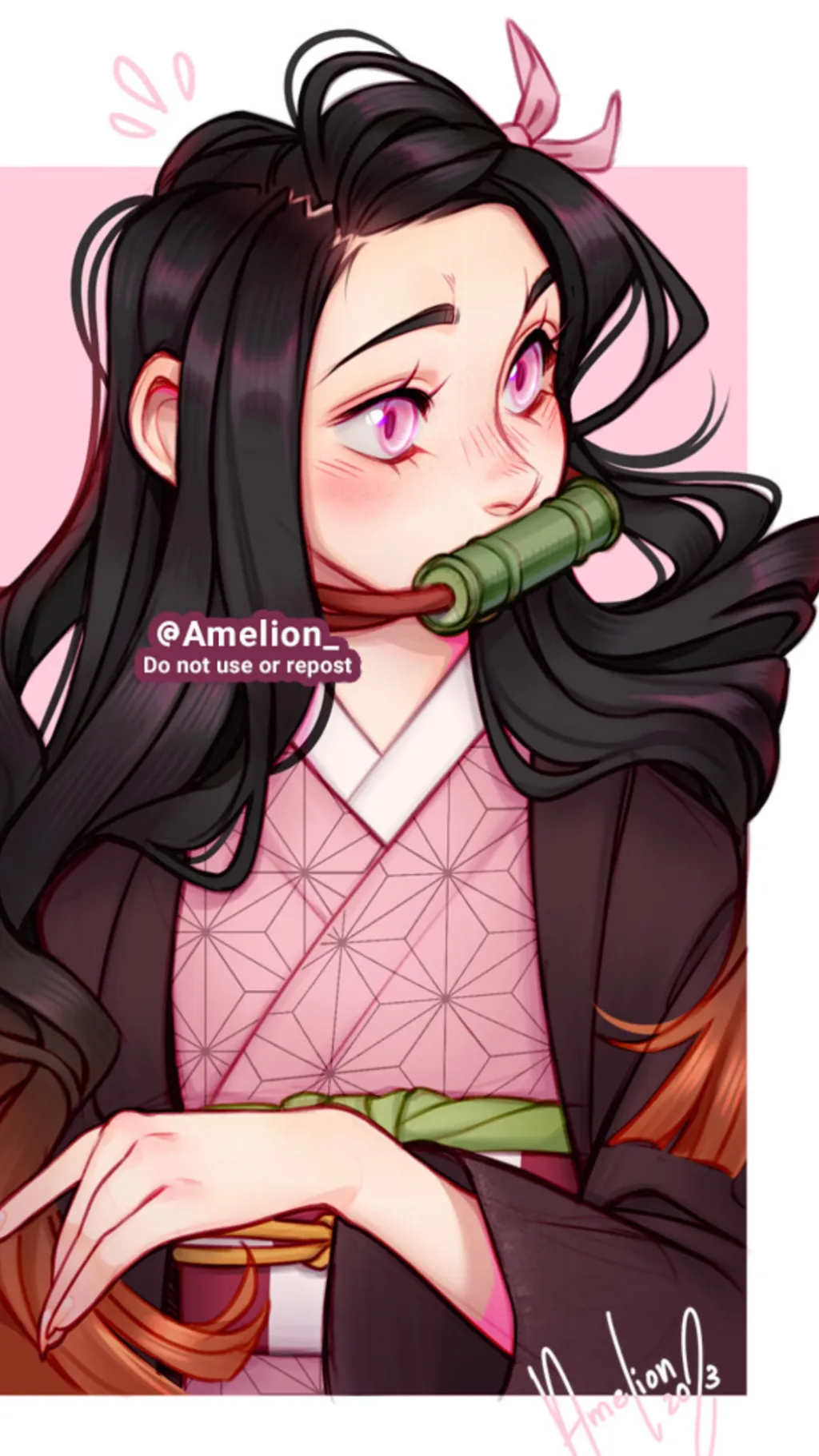 ai character: 𝒩𝑒𝓏𝓊𝓀o🎀 background