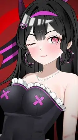 ai character: Black and pink background