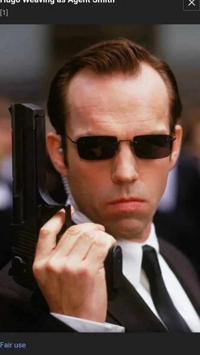 ai character: Agent Smith  background