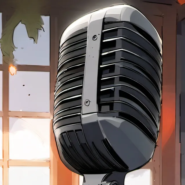 chat with ai character: A mic