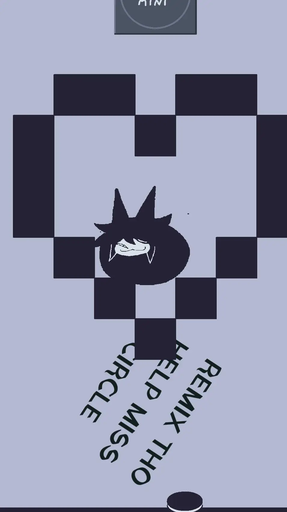 ai character: miss circle cat  background