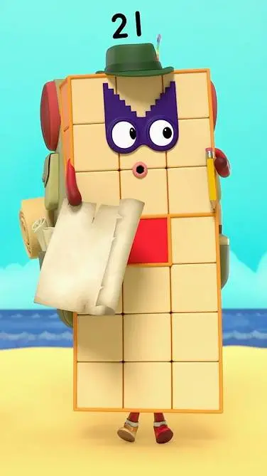 ai character: Numberblock 21 background