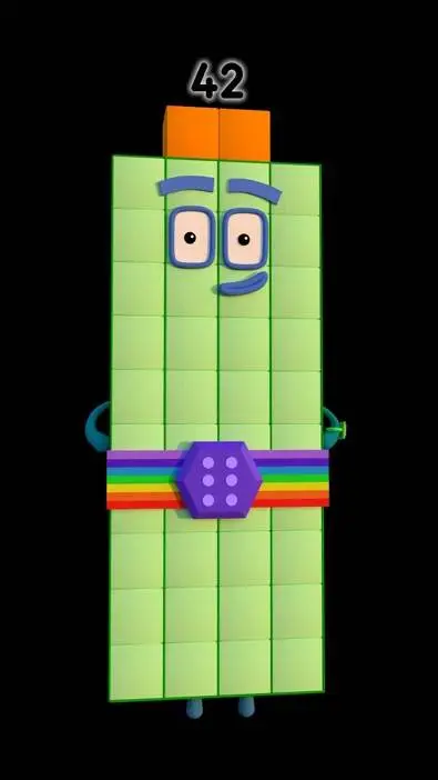ai character: Numberblock 42 background