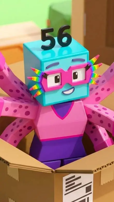 ai character: Numberblocks 56 background