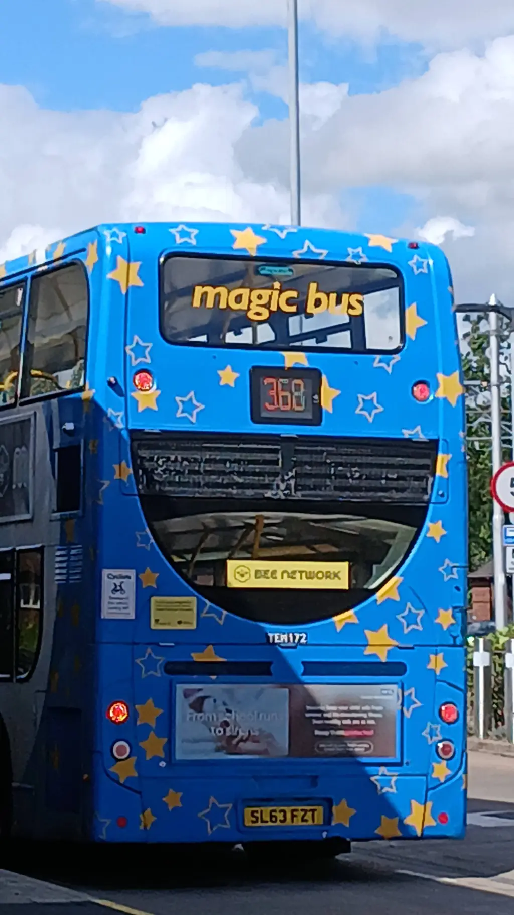 ai character: manchester buses background