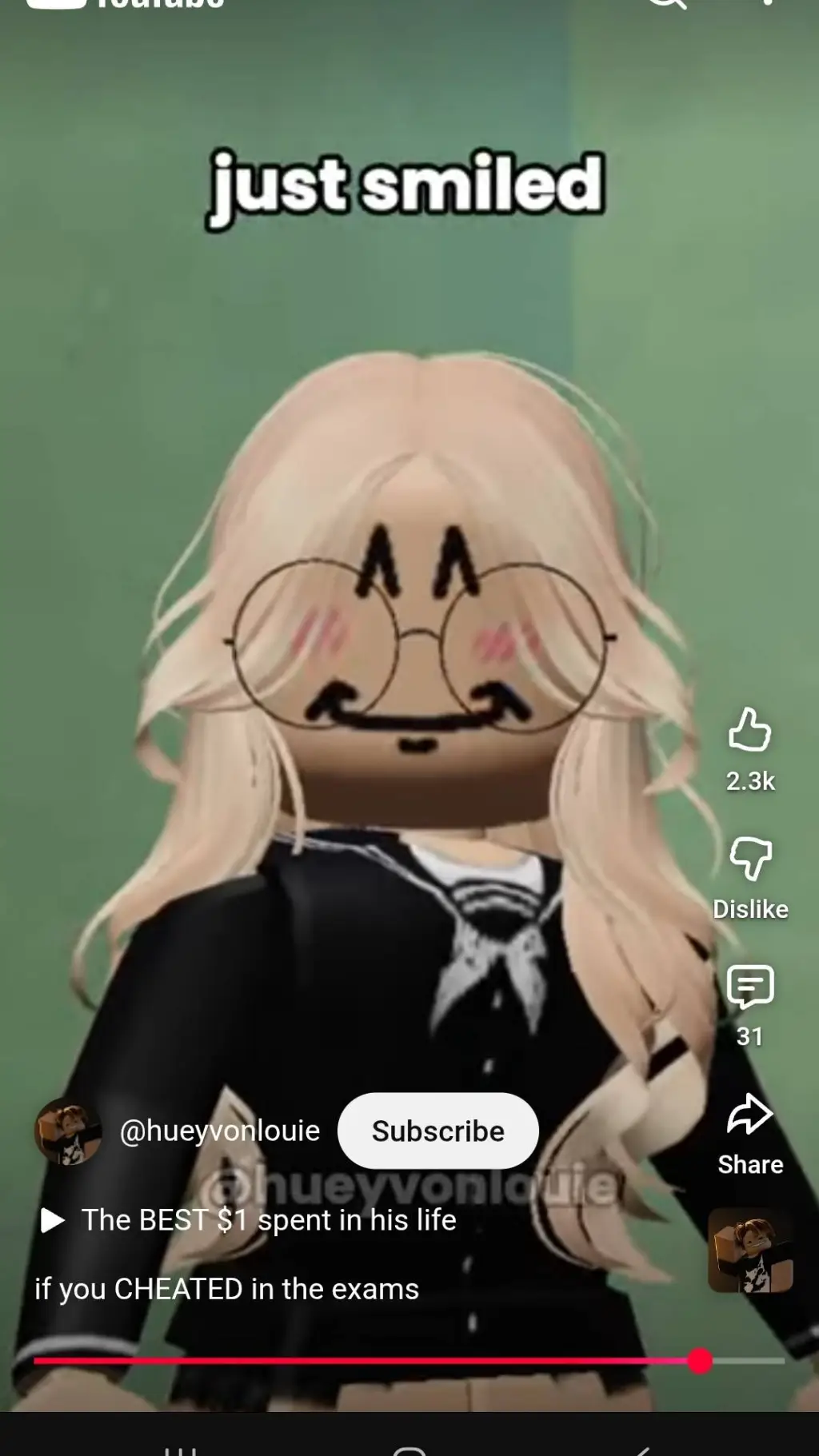 ai character: nerd girl background