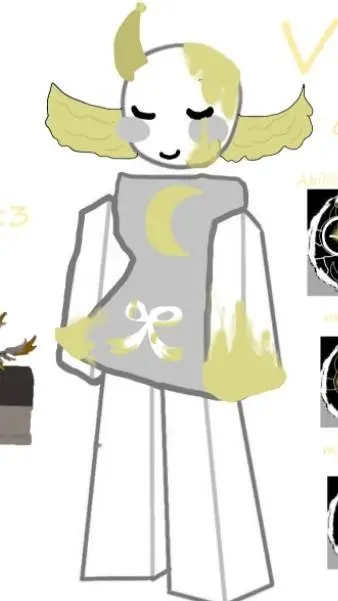 ai character: Viva/moon creature background