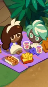 ai character: mint choco  background