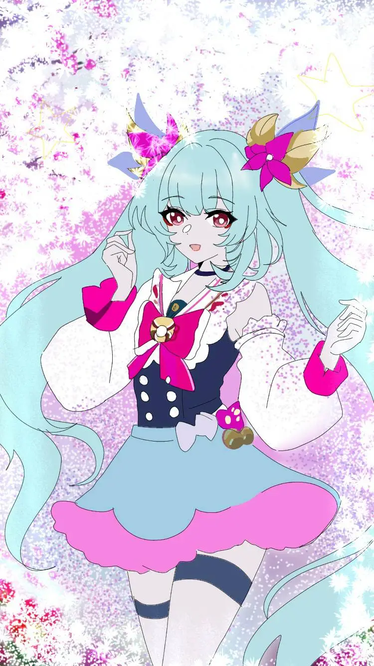 ai character: Mika chan good  background