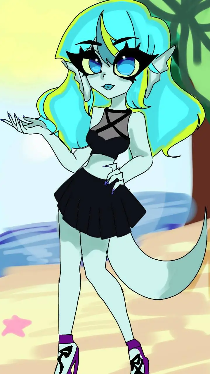 ai character: lunai nyon 💙 background