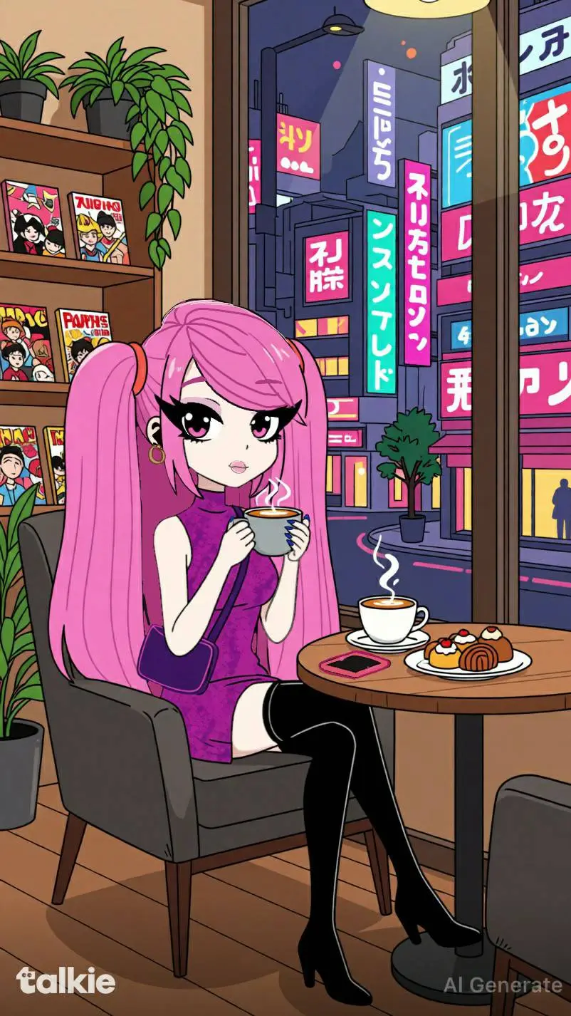 ai character: Emily Lilycy  background