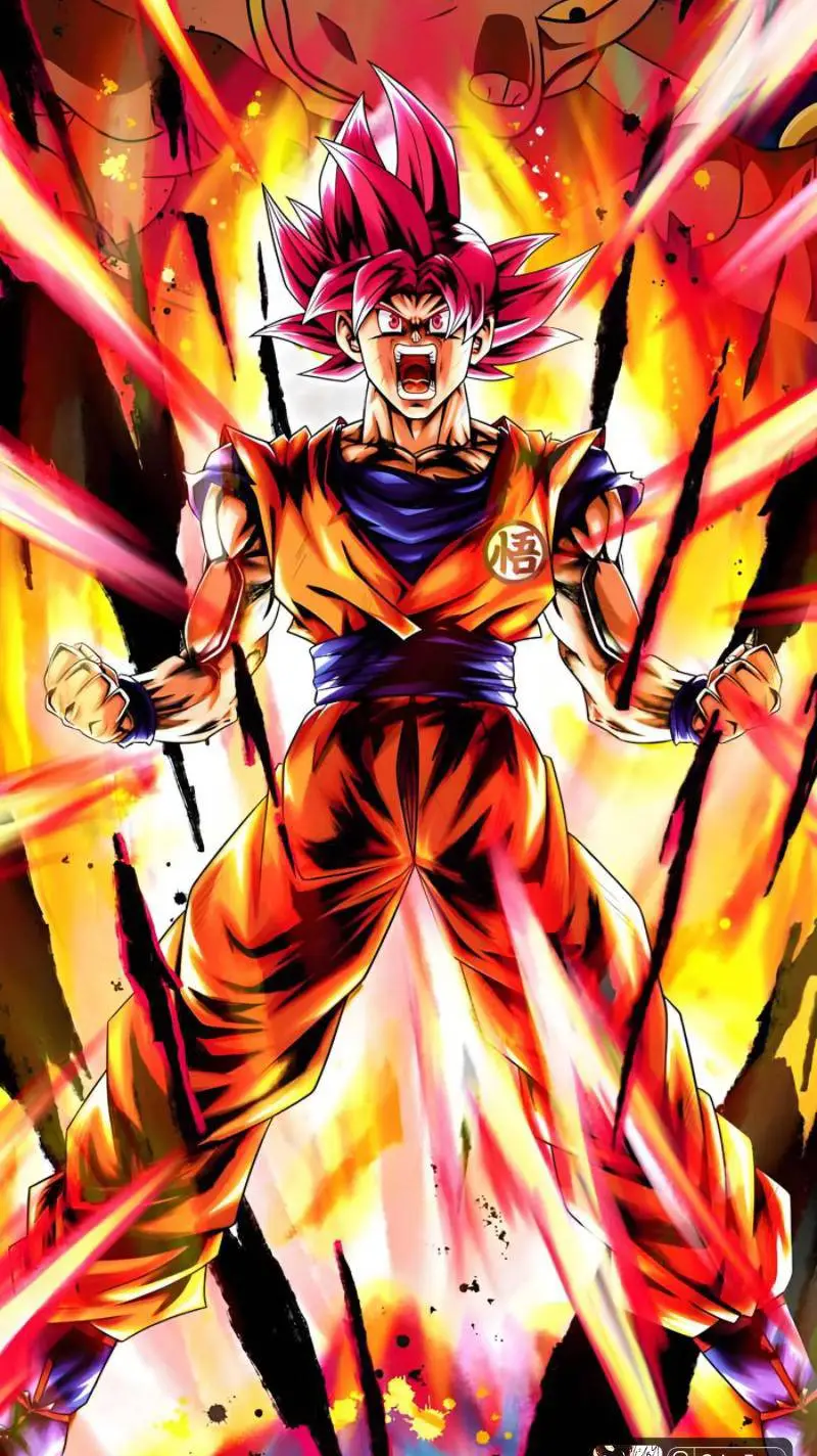 ai character: Son Goku ssj God background