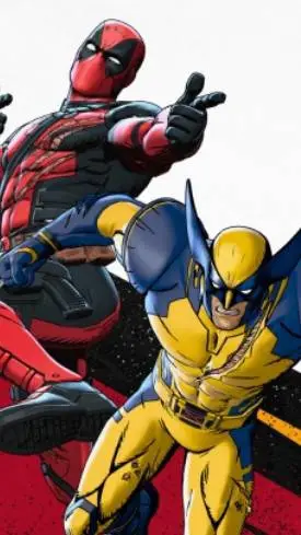 ai character: Deadpool y Lobezno background