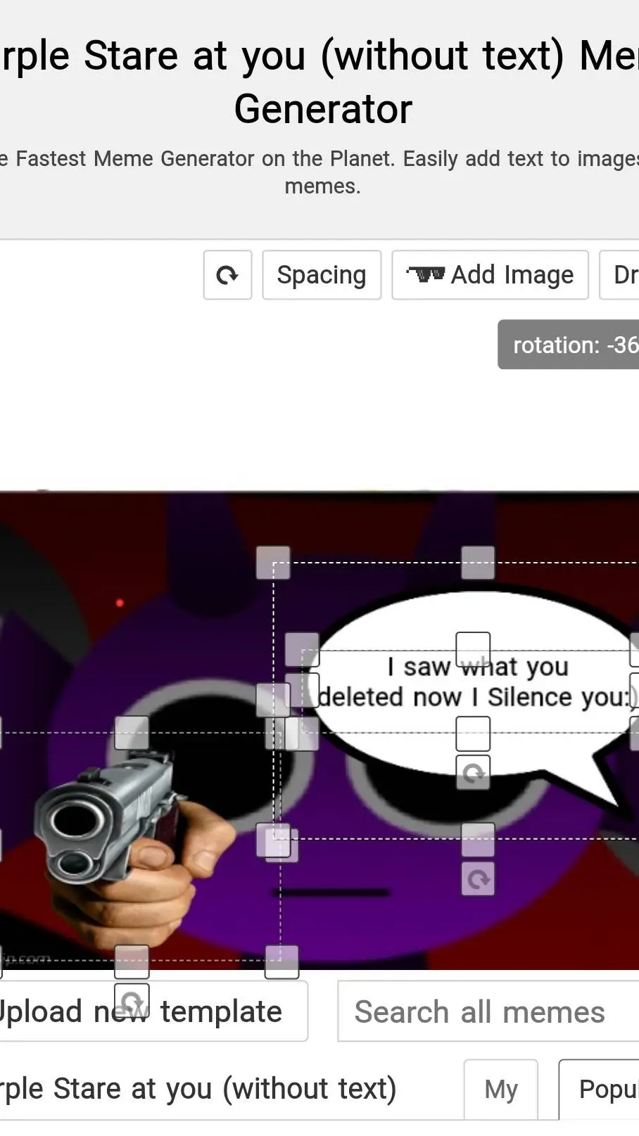 ai character: durple  background