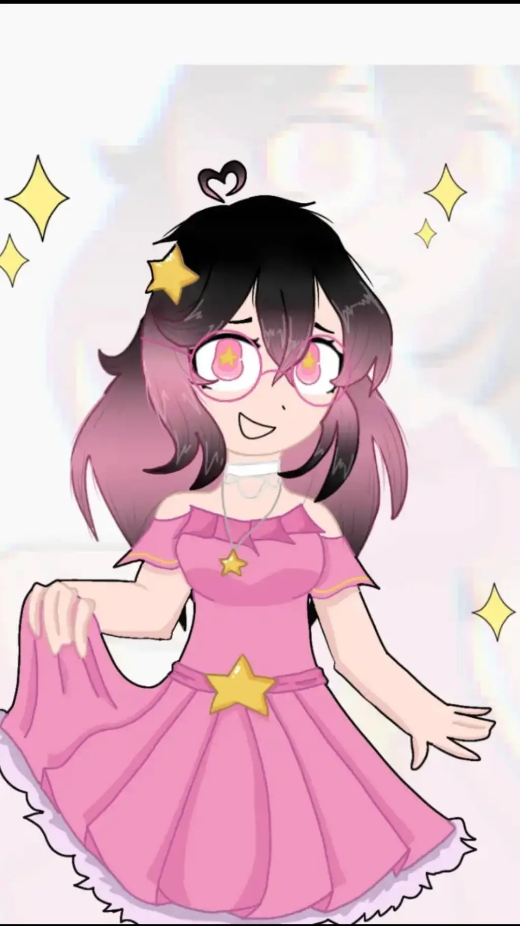 ai character: emliy star✨🦋 background