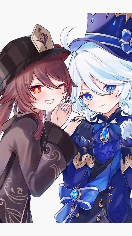 ai character: hu tao y furina background
