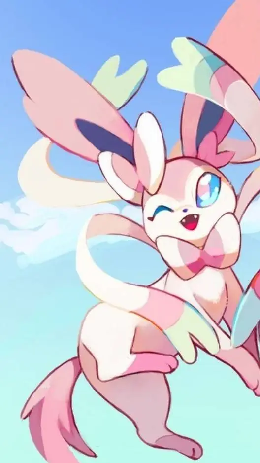 ai character: Happy sylveon_me background