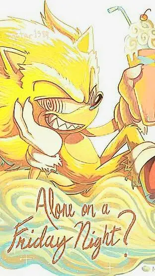 ai character: ♦ Fleetway Sonic ♦ background