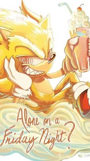 ai character: ♦ Fleetway Sonic ♦ background