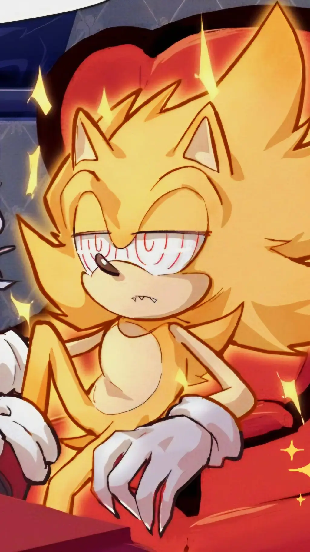 ai character: ♦ Fleetway Sonic ♦ background